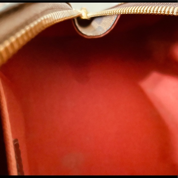 đź’ŻAUTHENTIC LOUIS VUITTON RIVERA MINI HAND BAG PURSE DAMIER EBENE - Picture 13 of 16